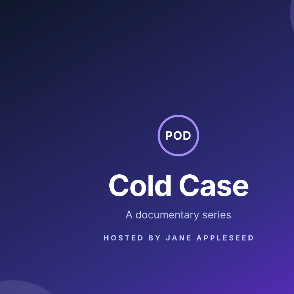 Dark Cinematic podcast cover maker example