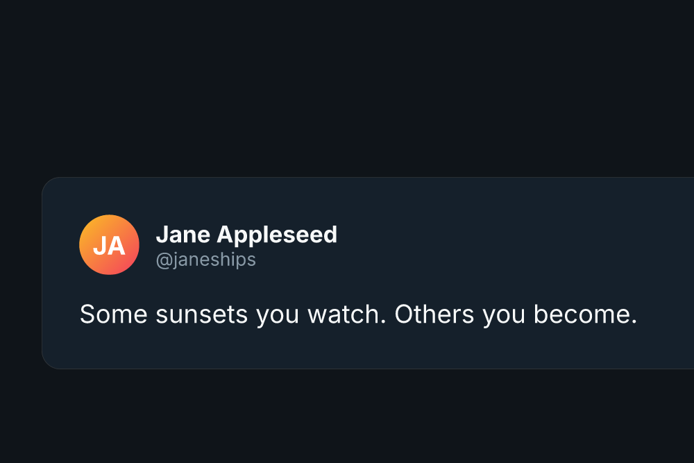 Sunset Tweet tweet to image example
